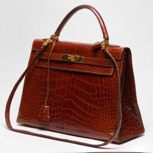 sac hermes kelly 32 crocodile cognac